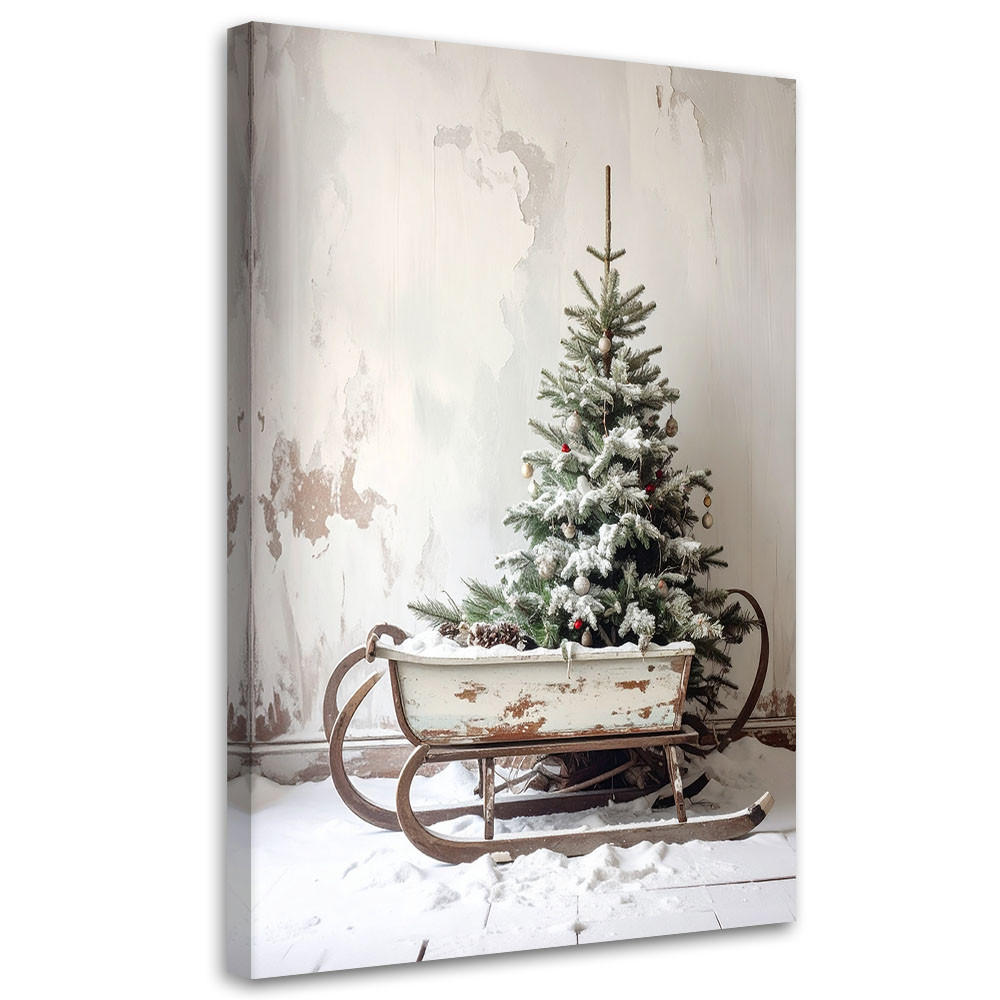 LEINWANDBILD Weihnachten 60x90cm - Grau, Textil (60/90cm) - Feeby