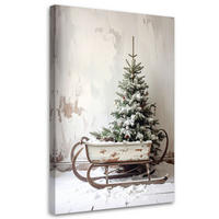 LEINWANDBILD Weihnachten 60x90cm - Grau, Textil (60/90cm) - Feeby