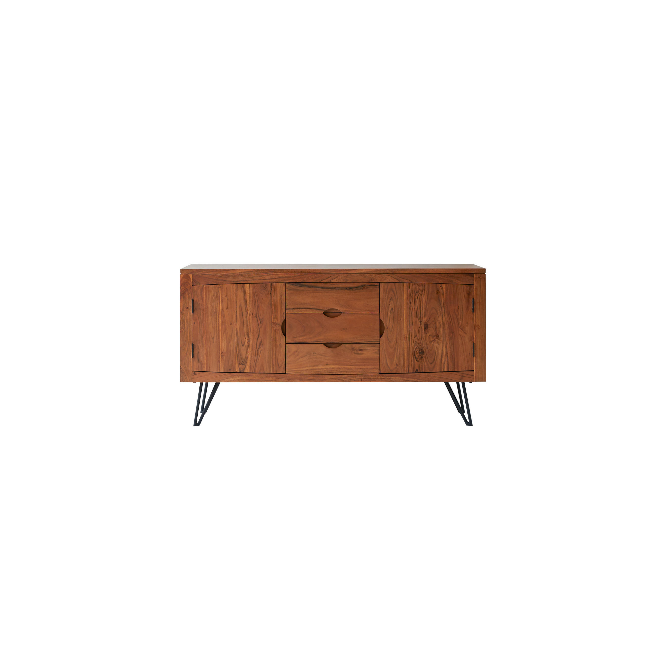 SIDEBOARD Bonnie Braun aus Akazie - Braun, Holz (150/77/45cm) - Tikamoon