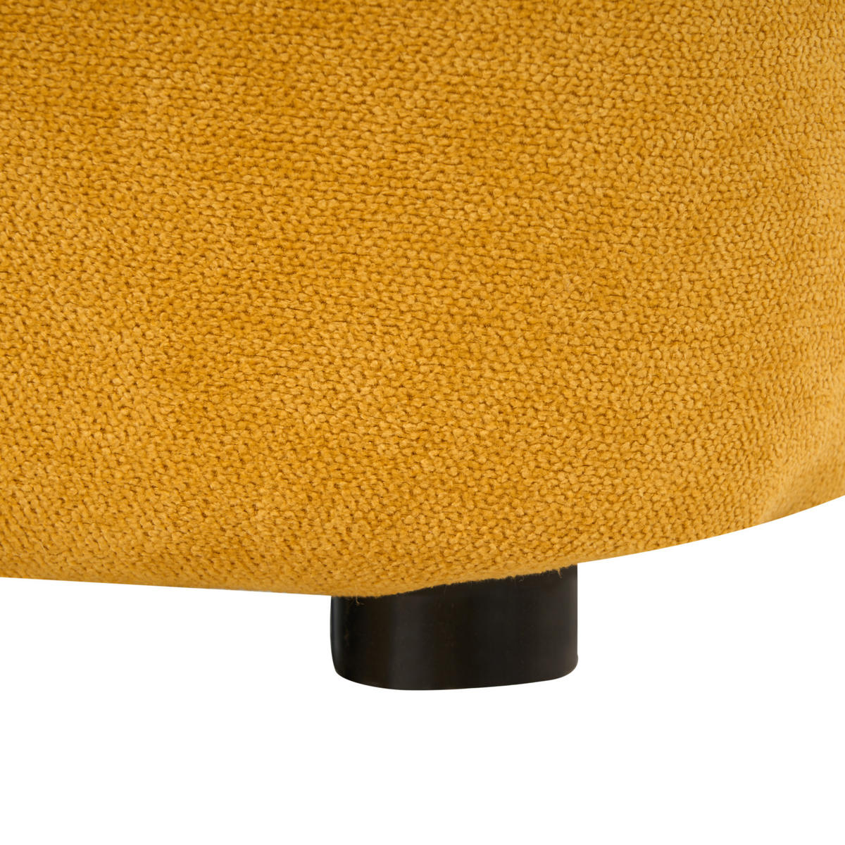 POLSTERBANK Stoff Senfgelb Littleton - Gelb, Textil (86/38/30cm) - Beliani