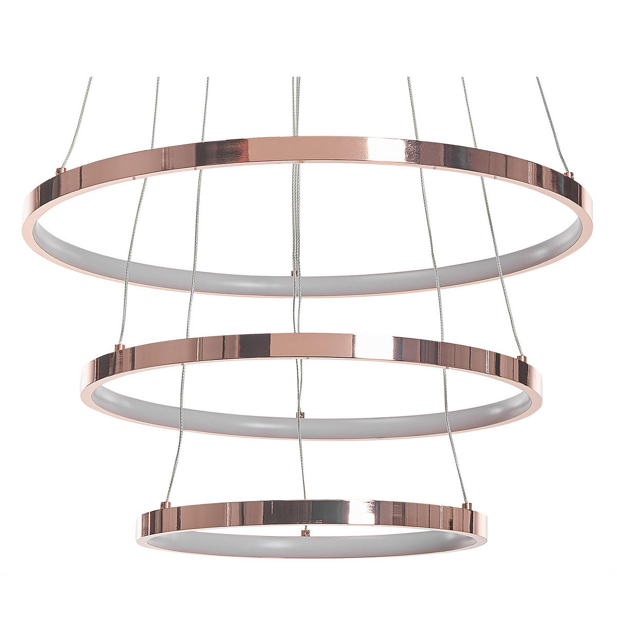 HÄNGELEUCHTE Atrek 50/50/108 cm - Roségold, Metall (50/30/108cm) - Beliani