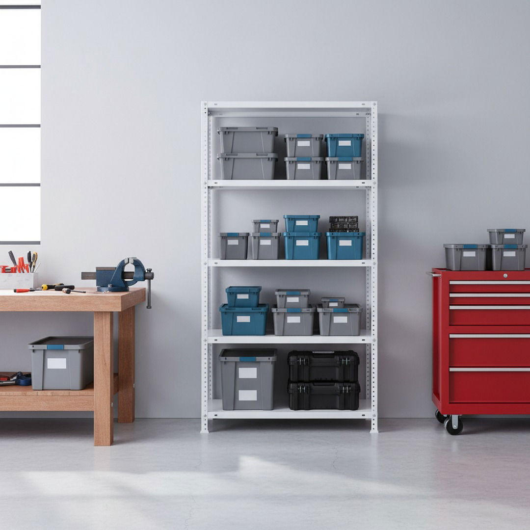 SCHRAUBREGAL PANDA | HxBxT 180x90x40cm | 5 Fachböden | Fachlast 100kg | Weiß - Weiß, Metall (90/180/40cm) - PROREGAL