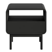 NACHTTISCH ORO Schwarz mit Schublade 54 cm - Schwarz, Holz/Holzwerkstoff (53.8/61.1/40cm) - Selsey