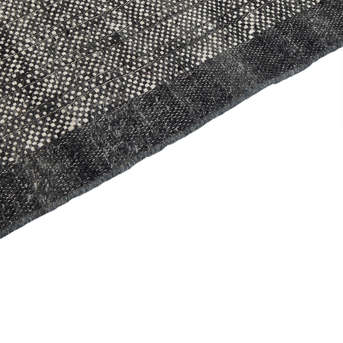 KURZFLOR-TEPPICH Atlanti 200/140 cm - Schwarz, Textil (140/200cm) - Beliani
