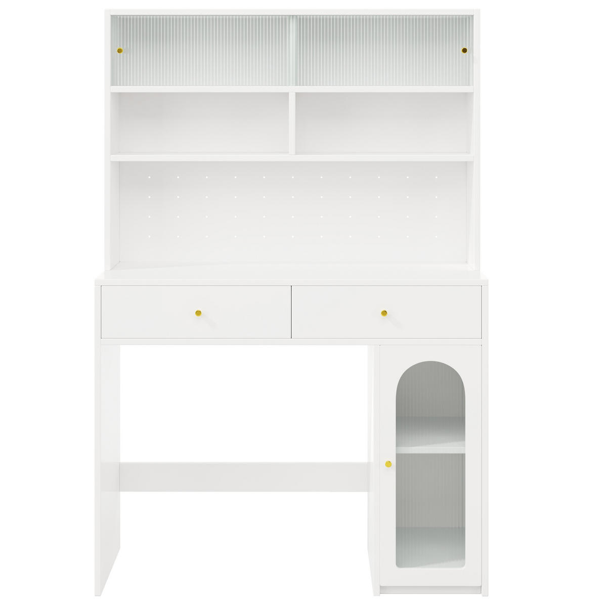 BUFFET 120/45/180 cm weiß aus MDF mit Hakenleiste - Weiß, Holzwerkstoff (120/180/45cm) - OKWISH