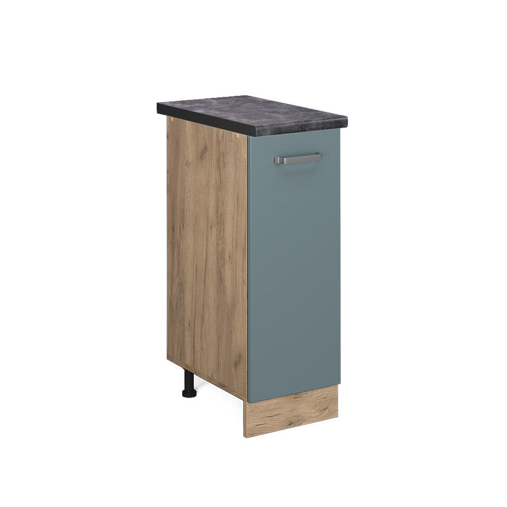 APOTHEKERSCHRANK R-Line Blau-Grau 30 cm, AP Anthrazit - Eiche Wotan/Blaugrau, Holzwerkstoff (30/81.6/60cm) - Vicco