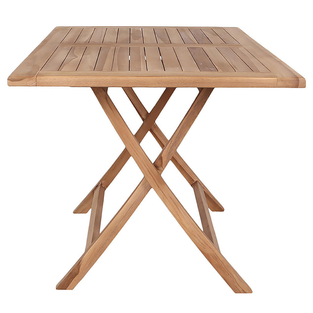 GARTENKLAPPTISCH - Teakholz - Braun - Braun, Holz (120/80/75cm) - home24