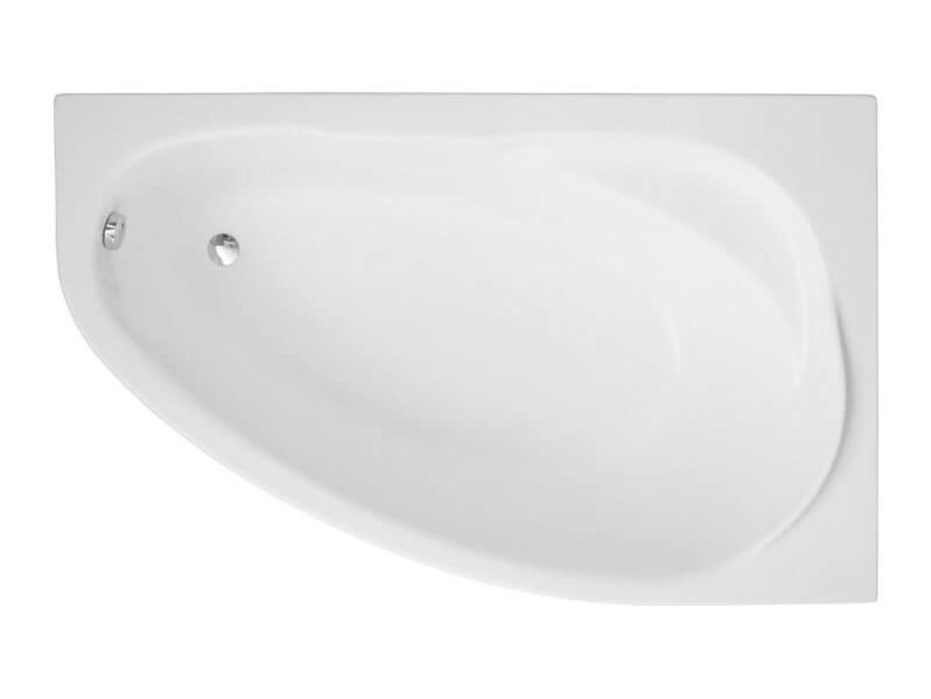 BADEWANNE Eckwanne MAREA 160/100 Rechts mit Styro Ablauf Füße - Weiß, Kunststoff (100/57.5/160cm) - bad land