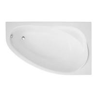 BADEWANNE Eckwanne MAREA 160/100 Rechts Ablauf & Füße - Weiß, Kunststoff (100/57.5/160cm) - bad land