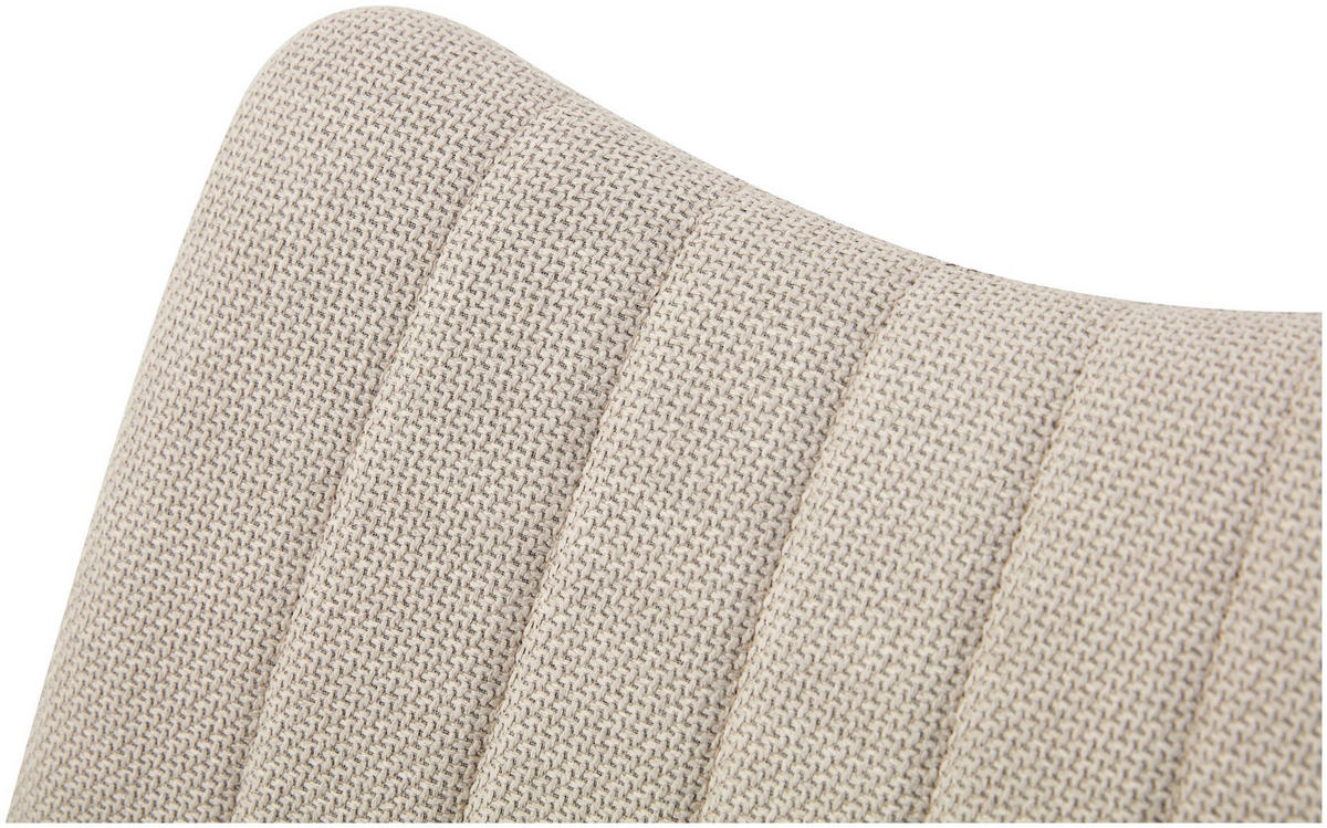 STUHL Lotta creme 2er Set - Creme/Schwarz, Textil/Metall (53/86/59cm) - Xonox