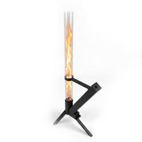 PELLETOVÁ pochodeň - různobarevná, kov/sklo (130cm) - Relaxdays