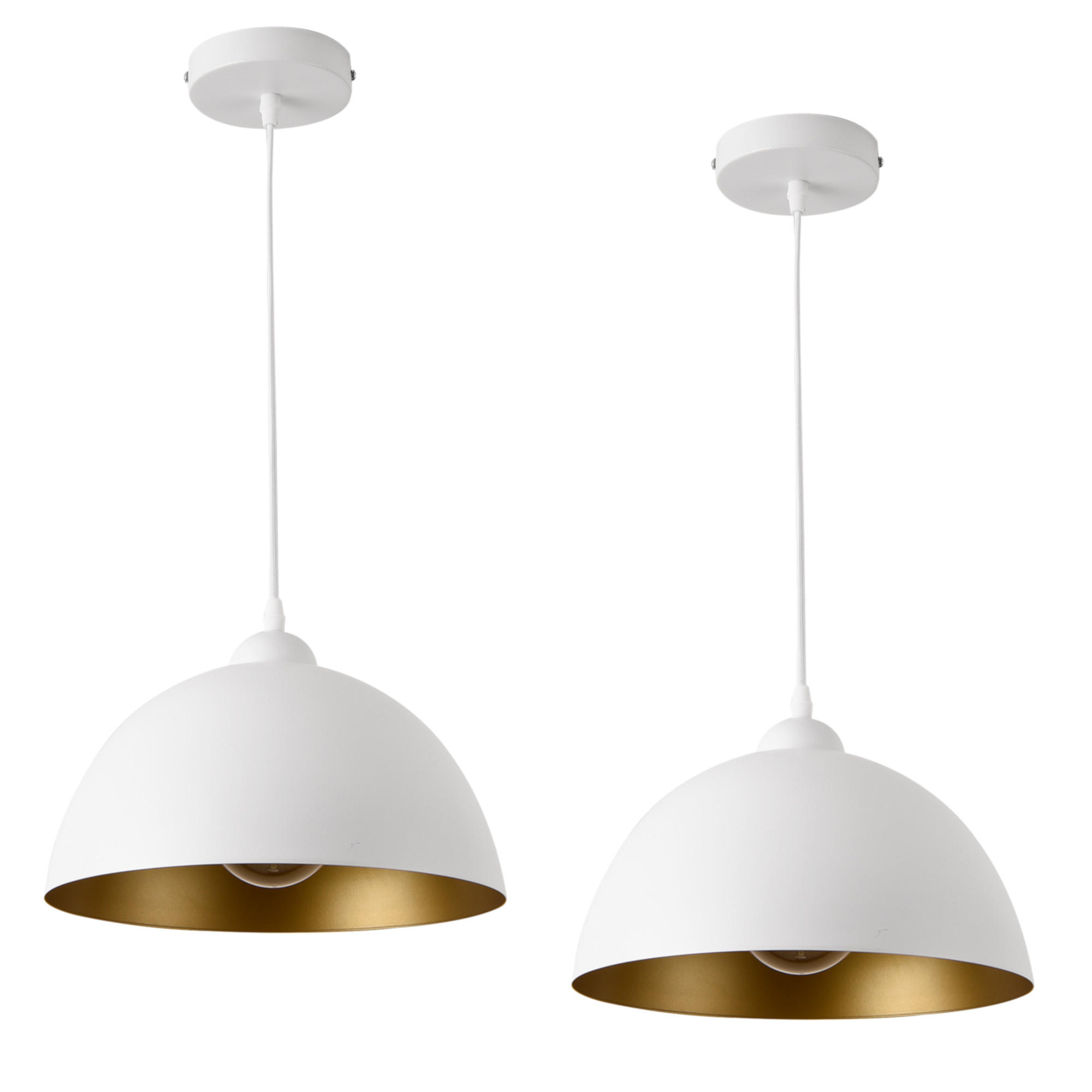 HÄNGELEUCHTE Toulon SET 2 -teilig - Weiß, Metall (30/30/145cm) - lux.pro