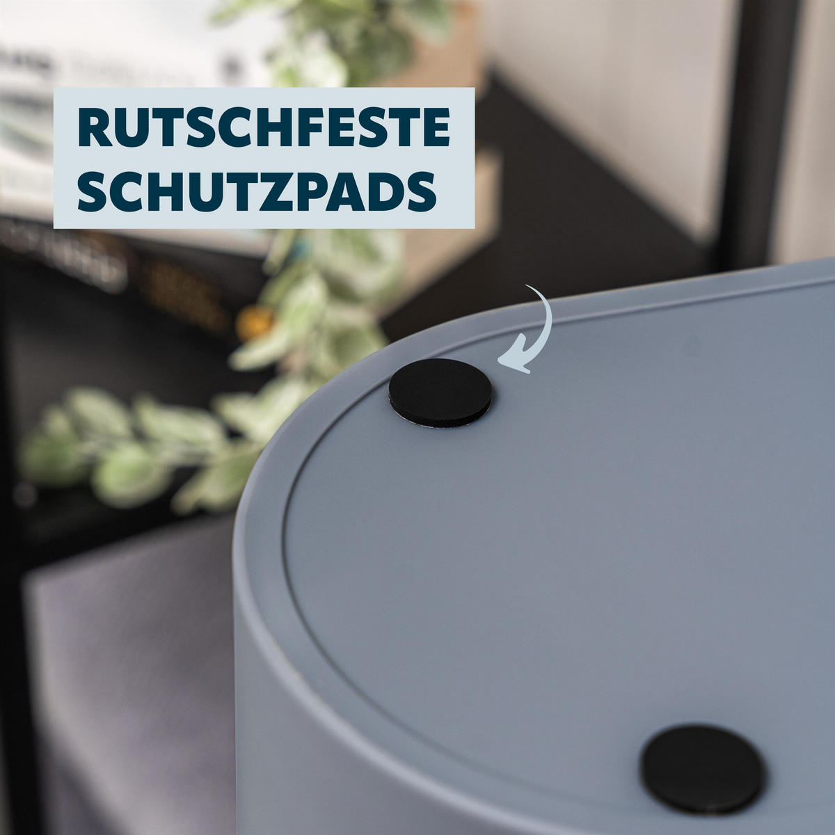 KOSMETIKEIMER 6 Liter, grau - Grau, Kunststoff (25.5/24.5/16.5cm) - eluno