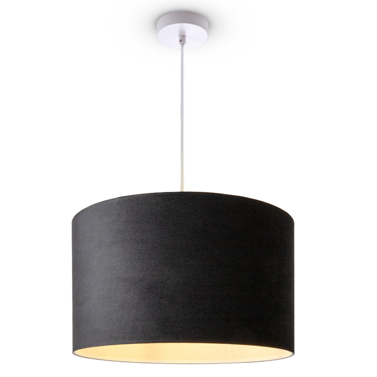 PENDELLEUCHTE Hugo Pd1 - Schwarz/Weiß, Metall (45.5/45.5/28cm) - Paco Home