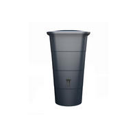 REGENTONNE eckig 200 L graphite grey inkl. Deckel und Hahn - Grau, Kunststoff (59.8/107/59.8cm) - GARANTIA