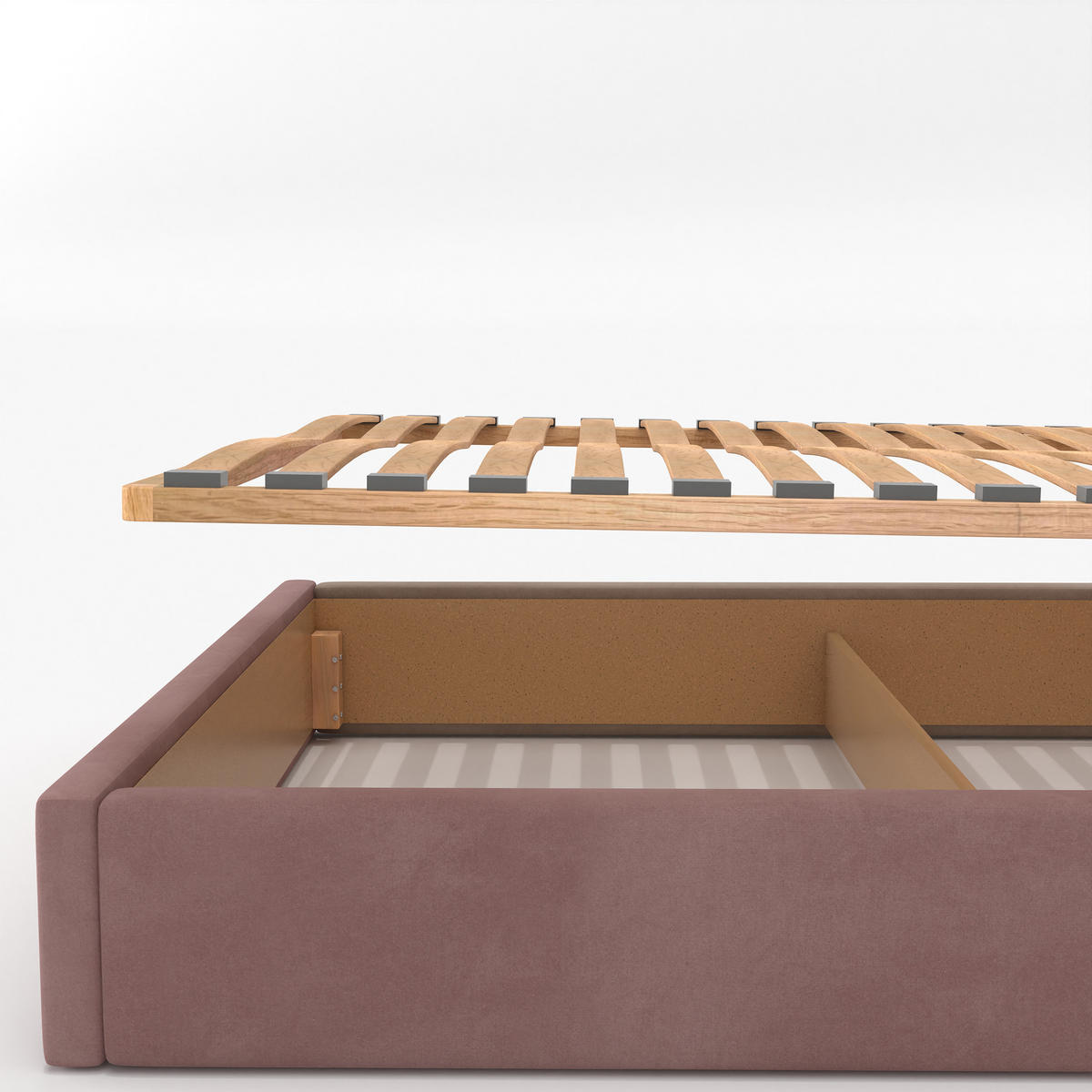 POLSTERBETT 140x200cm Bett mit Stauraum Lattenrost Rosa - Rosa, Holz/Holzwerkstoff (140/200cm) - Muralo