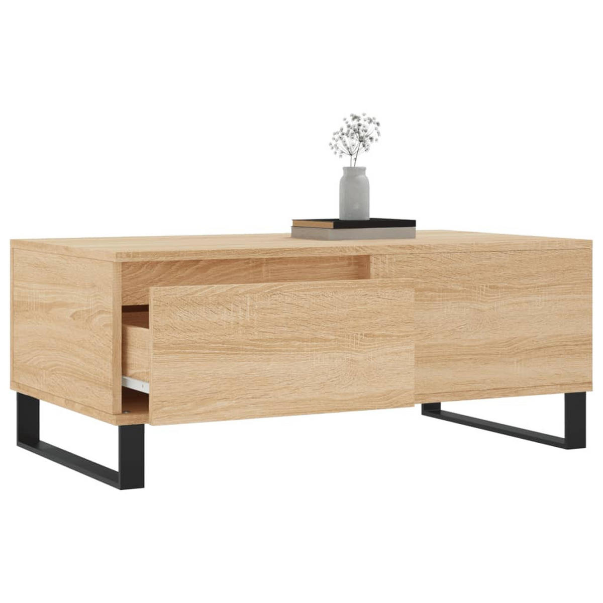 COUCHTISCH Sonoma-Eiche 90x50x36,5 cm Holzwerkstoff - Braun, Holzwerkstoff (90/50/36.5cm) - furnicato