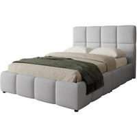 POLSTERBETT Nostro mit Bettkasten 160x200 cm hellgrau - Hellgrau/Schwarz, Textil (160/200cm) - Beautysofa