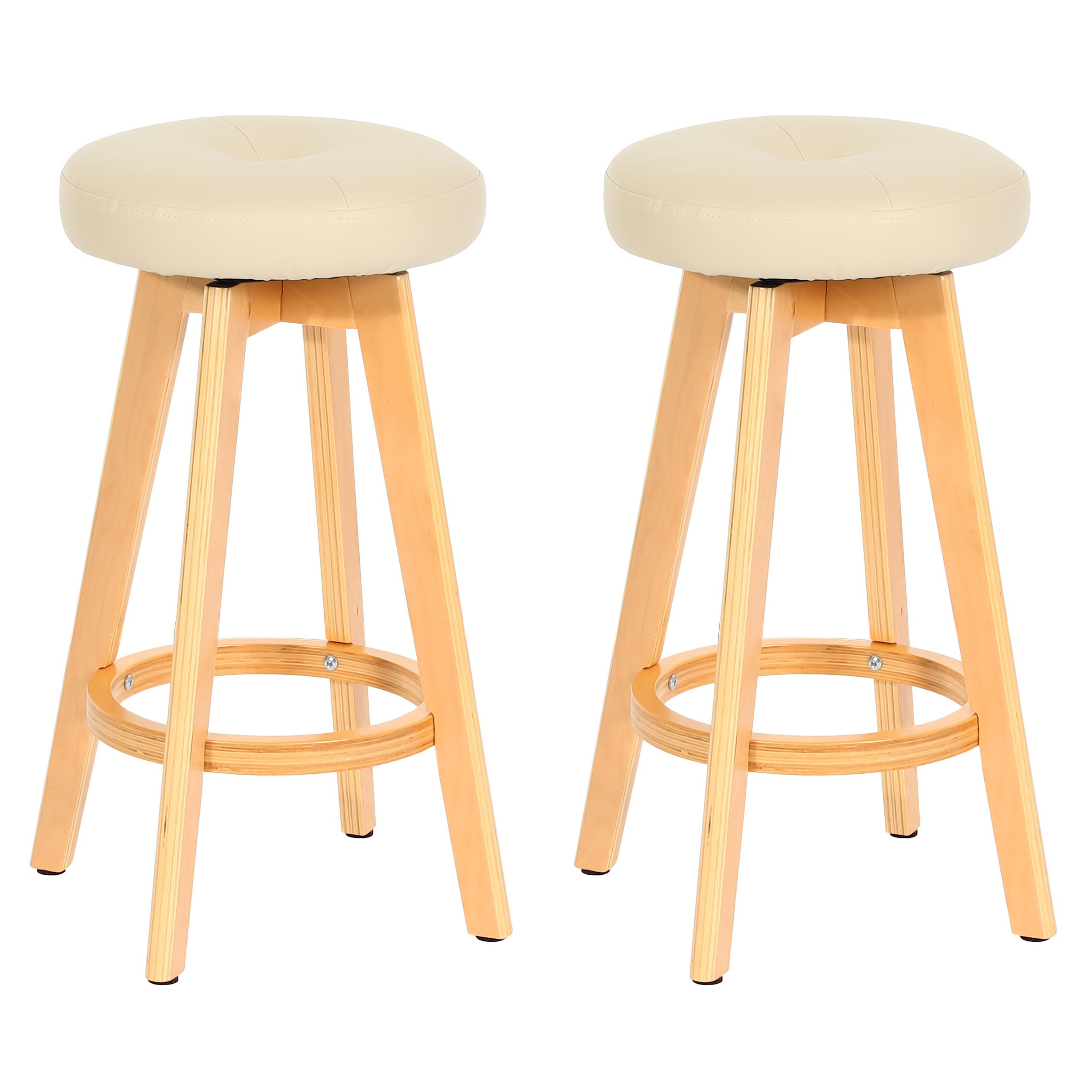 BARHOCKER Cremeweiß 2er-Set - Weiß, Holz (45/67/45cm) - MCW