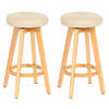 BARHOCKER Cremeweiß 2er-Set - Weiß, Holz (45/67/45cm) - MCW