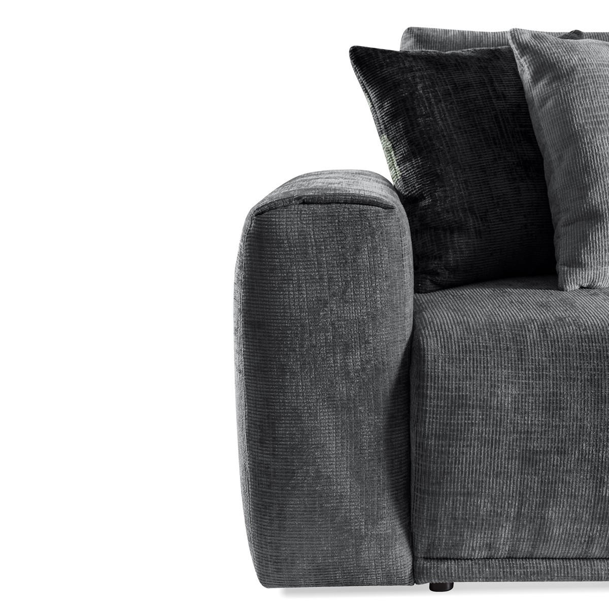 SOFA Alcamo Graphit, Schlafsofa - Graphitfarben, Holzwerkstoff/Textil (250/93/118cm) - Bettso