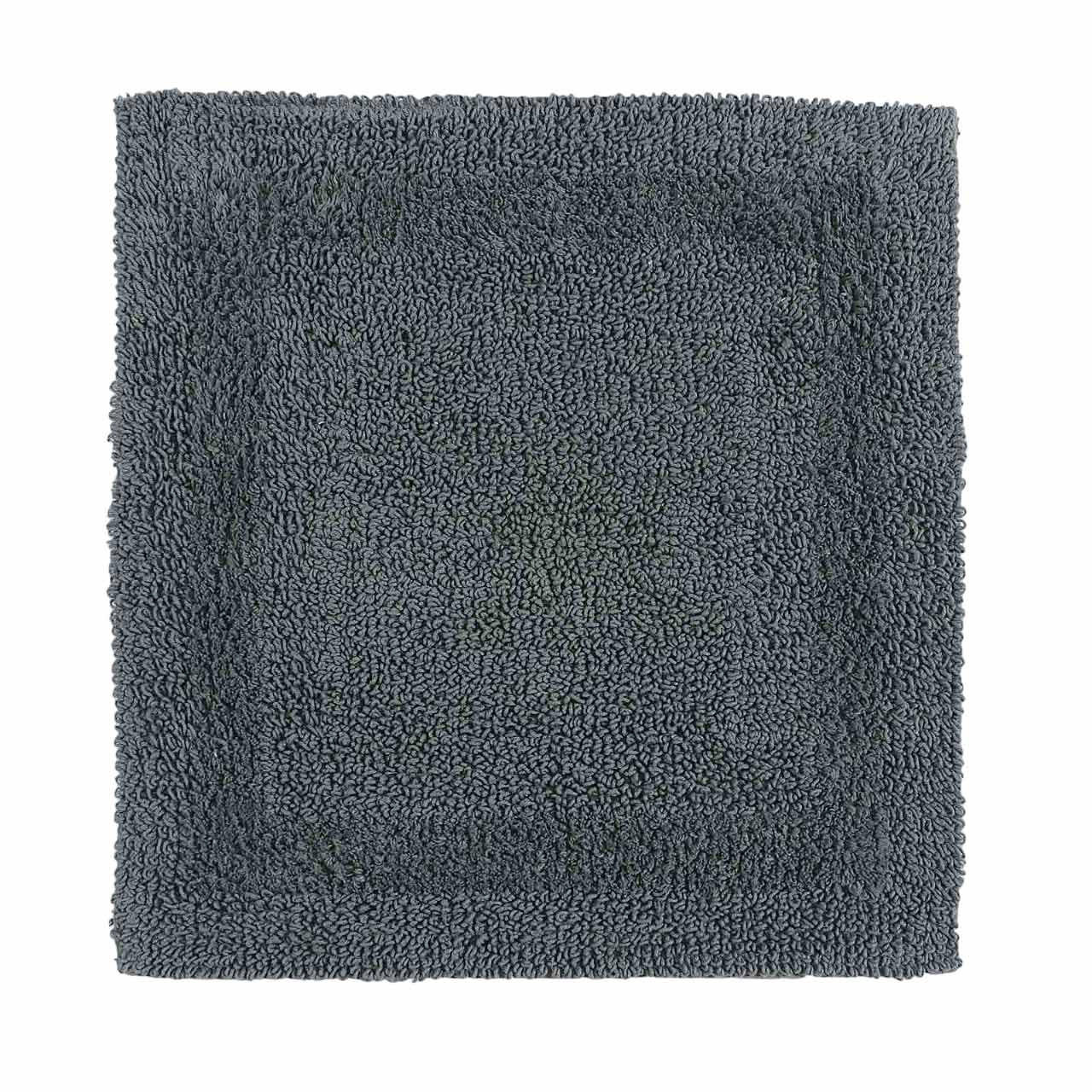 DUSCHVORLEGER 50/50 cm, 100% Baumwolle, wendbar - Grau, Textil (50/50cm) - Homescapes