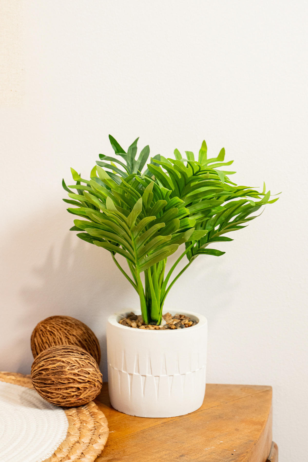 KUNSTPALME im Blumentopf Etnik 10/10/28,5 cm - Grün, Kunststoff (28.5cm) - Atmosphera Createur d´interieur