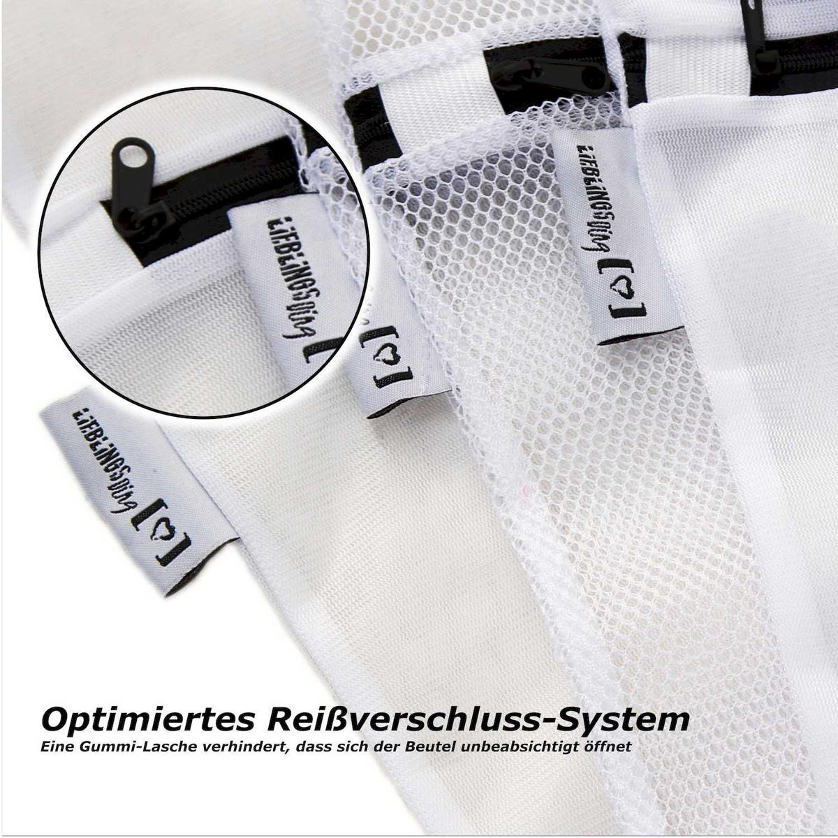 WÄSCHENETZ 7ER SET LIEBLINGS Ding Wäschenetz - Weiß, Textil (50/4/60cm) - Lieblings Ding