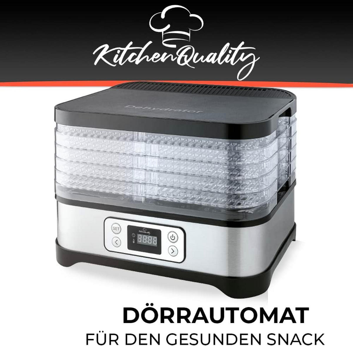 DÖRRAUTOMAT - Silberfarben, Kunststoff/Metall (21/25/32cm) - KitchenQuality
