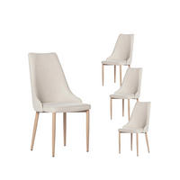 ESSZIMMERSTUHL Agnes Beige 45 cm x 95 cm 4er-Set - Beige, Textil (45/95/65cm) - Klast Home
