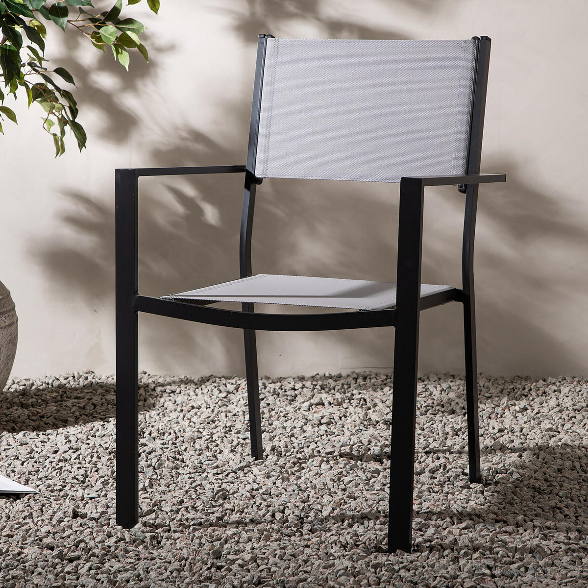 GARTENSTUHL - Grau, Kunststoff (57/88/61cm) - home24