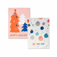 GESCHIRRTUCH (2 tlg) ho ho ho 70x50 cm mehrfarbig - Multicolor, Textil (70/50cm) - Happy Friday