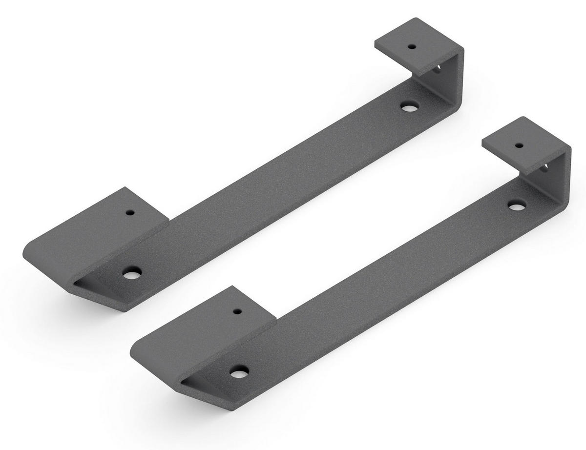 REGALTRÄGER als 2er Set Emily, Stahl in verschiedenen Trendfarben und Größen - Anthrazit, Metall (3/4/24.5cm) - Alberts