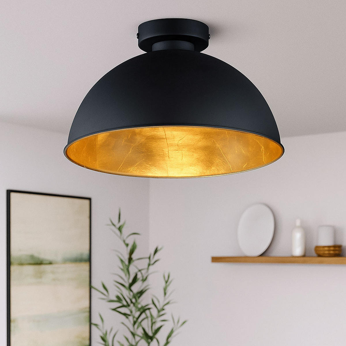 LED DECKENLEUCHTE JIMMY Metall Schwarz - Schwarz, Metall (31/31/19cm)