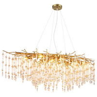 KRONLEUCHTER GLORIA 14 flammig gold - Goldfarben, Glas (150/60/120cm) - Globo Lighting