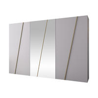 DREHTÜRENSCHRANK Zen 2L 300 cm - Goldfarben/Schwarz, Holzwerkstoff/Kunststoff (300/202/50cm) - MIRJAN24