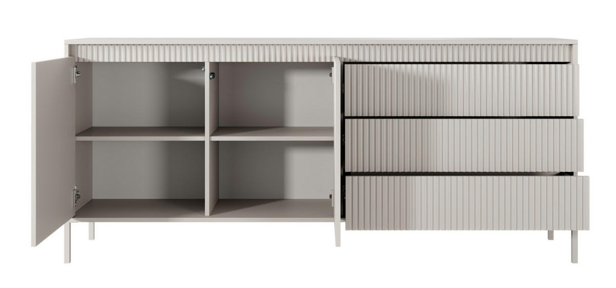 SIDEBOARD Falsetto Beige 187 cm - Beige, Holzwerkstoff/Metall (187/81.5/39.5cm) - Selsey