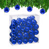 50XWEIHNACHTSKUGELN - Blau, Kunststoff (6/7/6cm) - Relaxdays