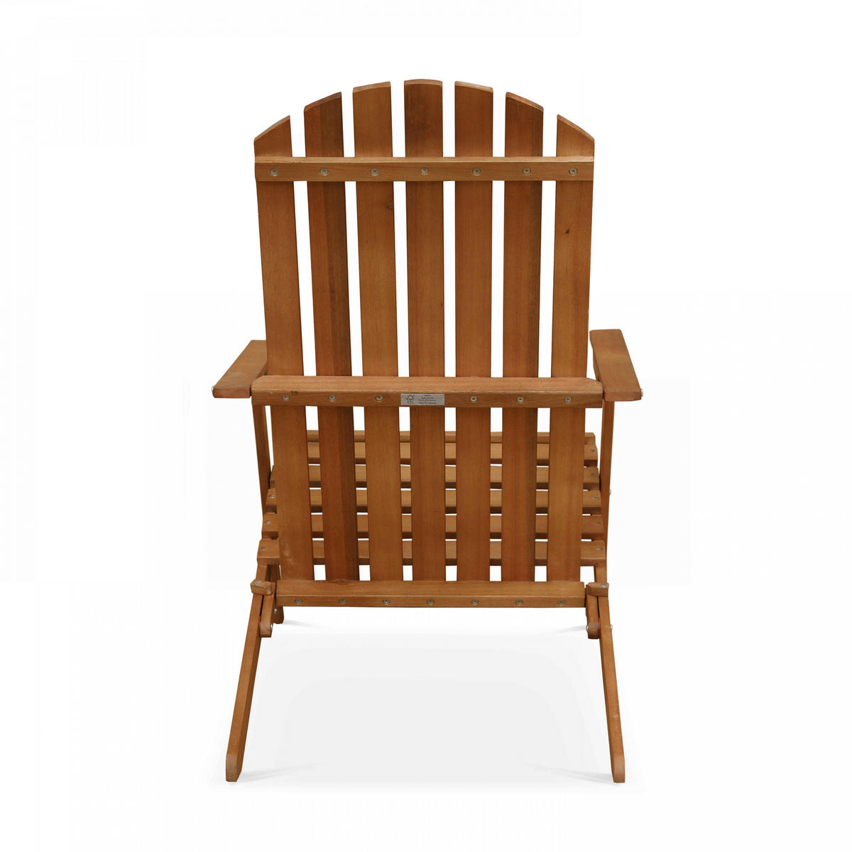 RELAXSESSEL, Braun - Eichefarben, Holz (84/95/59cm) - Oviala