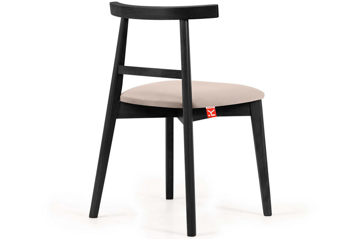 ESSTISCHSTÜHLE LILIO 2 St Vintage, Creme / schwarz - Creme/Schwarz, Holz/Textil (47/76/45cm) - KONSIMO®