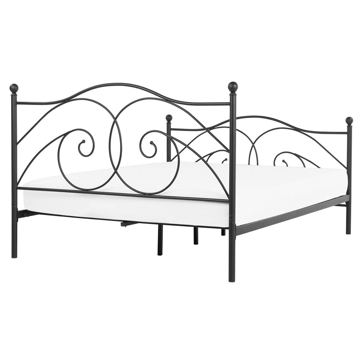 METALLBETT 160/200cm Schwarz Dinard - Schwarz, Metall (160/200cm) - Beliani