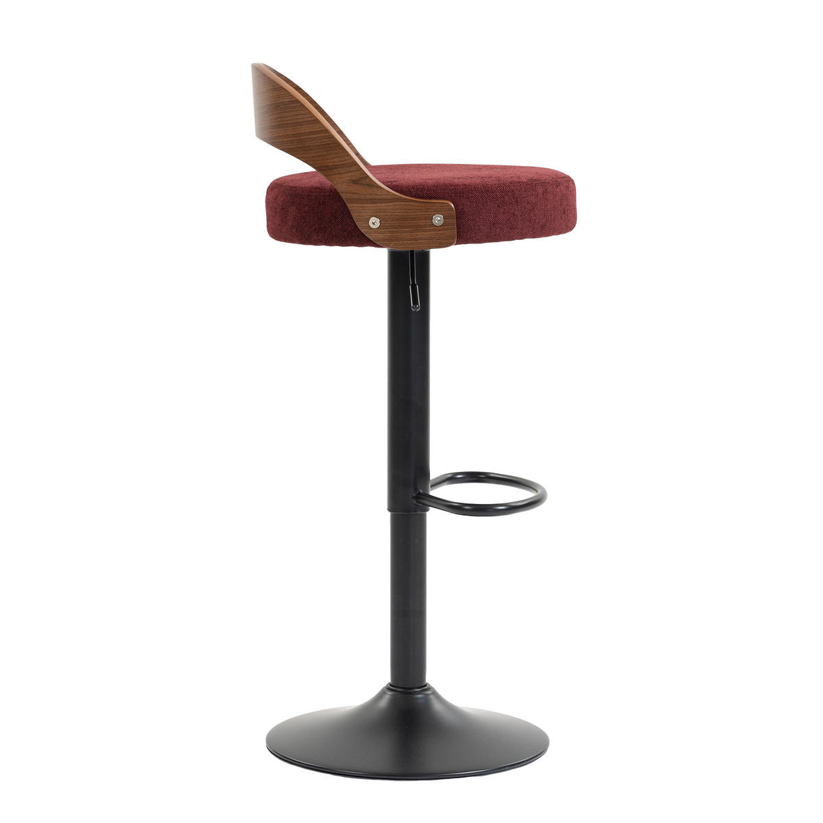 BARHOCKER,DREHSTUHL,RATTAN 360° drehbar2er-Set,Rot - Rot, Metall (42/77/42.5cm) - LVHOM