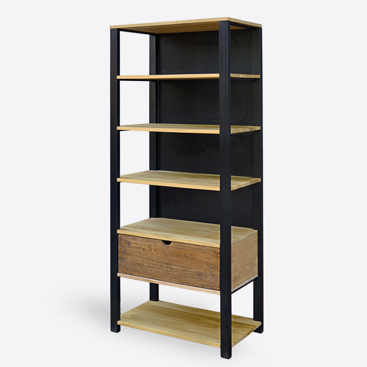 REGAL für Bücher für das Büro oder das Wohnzimmer - Eichefarben, Holz (75/190/40cm) - Rawood Furniture