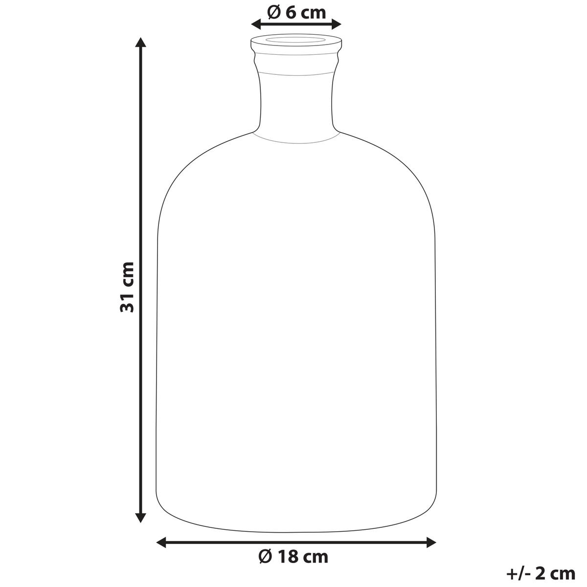 DEKOVASE Glas grün Pulao - Grün, Glas (31cm) - Beliani