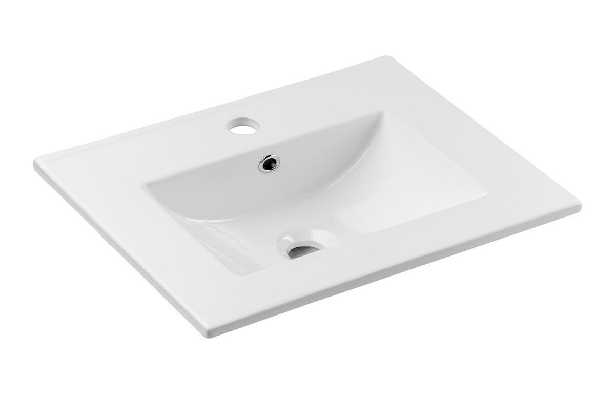 WASCHTISCHKOMBI 50 cm 2 Teile - Line Reed Green L BM88 in Schilfgrün/ Evoke Eiche - Grün, Holz (50/57/40cm)