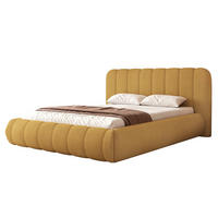 POLSTERBETT Gallo 160x200 cm Senfgelb Schlingengewebe – (Doppelbett mit Bettkasten, Lattenrost, voluminöses Kopfteil) - Currygelb, Holz/Holzwerkstoff (160/200cm) - Ravio