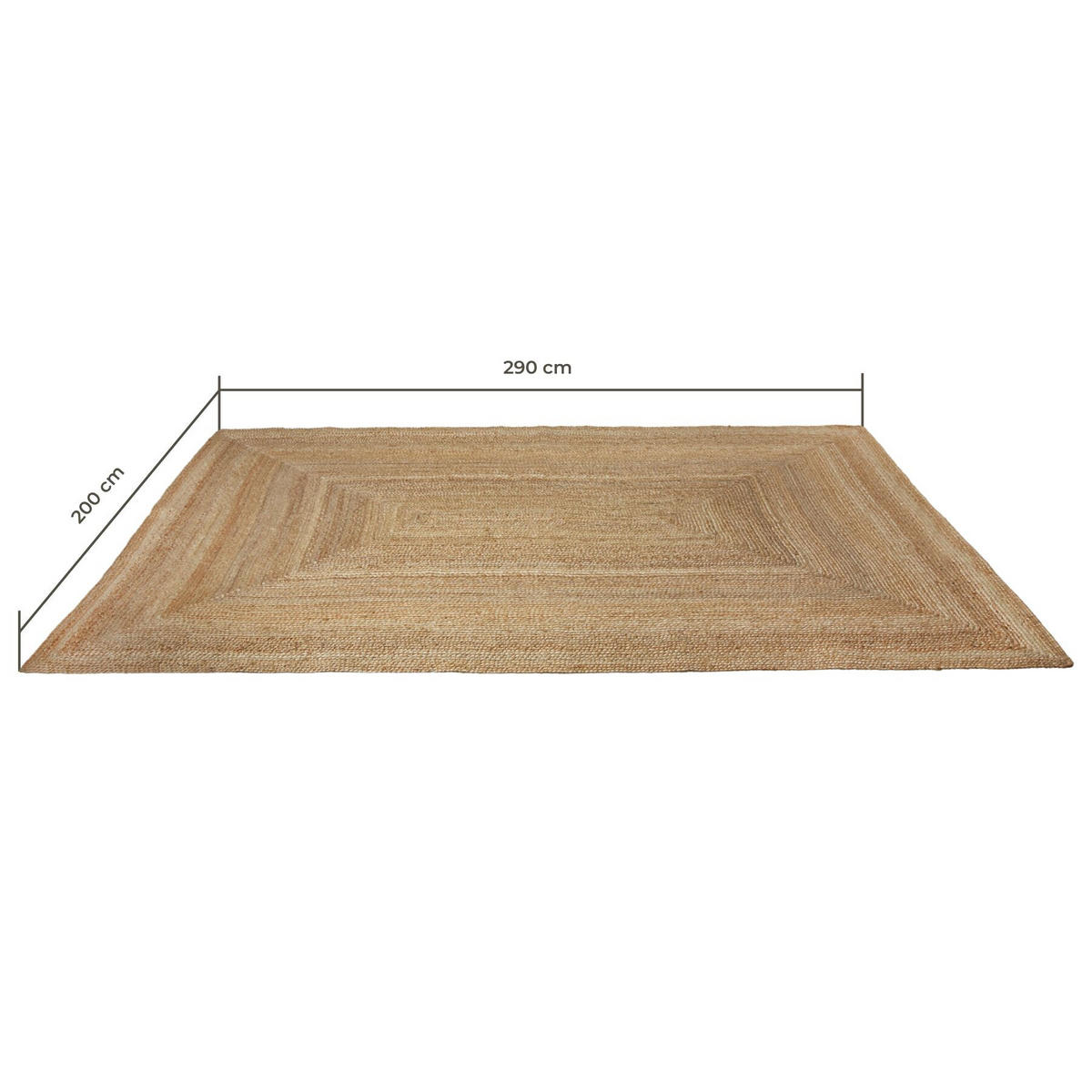 TEPPICH Handgewebt Glim, strapazierfähig und pflegeleicht, braun - Braun, Textil (200/290cm) - tectake