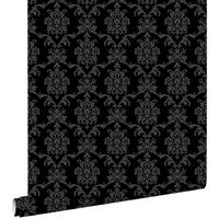 TAPETE Barockmuster 53 cm x 10.05 m - Schwarz, Papier (53/1000cm) - ESTAhome
