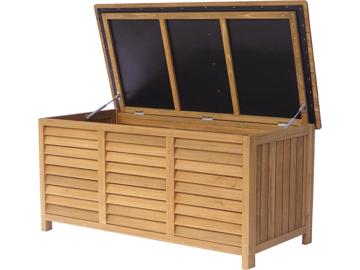 GARTENSCHRANK - GARTENTRUHE macao Braun - Braun, Holz (64/60/130cm) - Habitat Garten