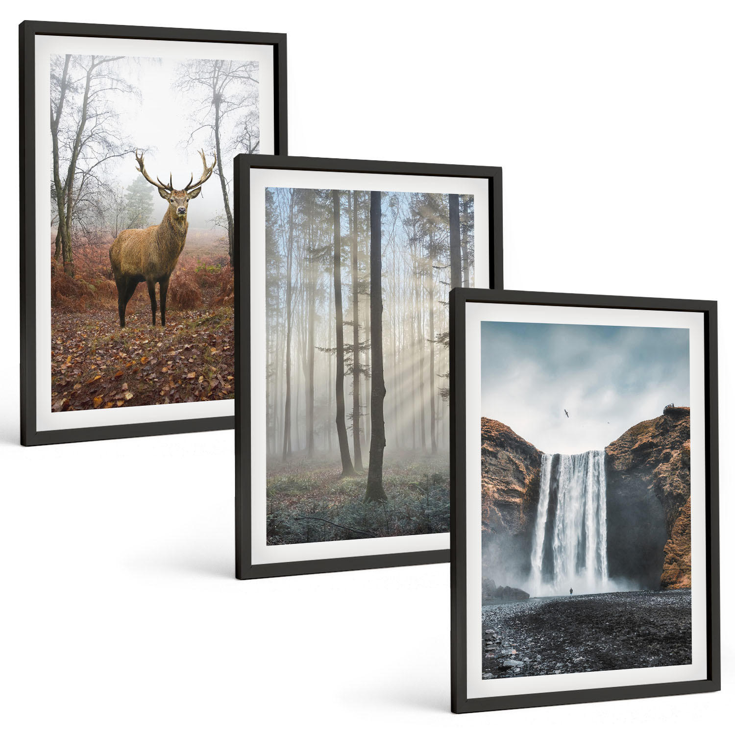 Tulup Bilder Schwarz 40x60 cm